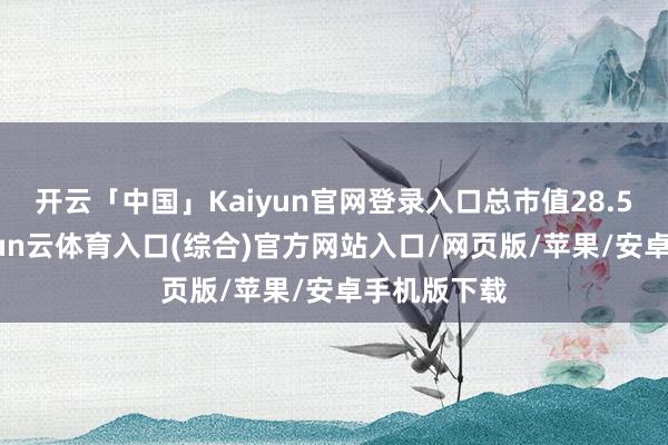 开云「中国」Kaiyun官网登录入口总市值28.59亿元-开yun云体育入口(综合)官方网站入口/网页版/苹果/安卓手机版下载