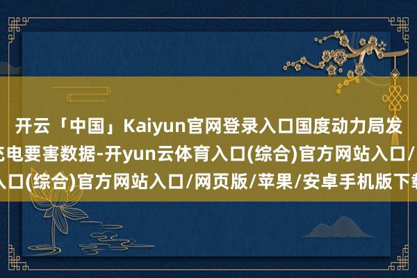 开云「中国」Kaiyun官网登录入口国度动力局发布10月世界电动汽车充电要害数据-开yun云体育入口(综合)官方网站入口/网页版/苹果/安卓手机版下载